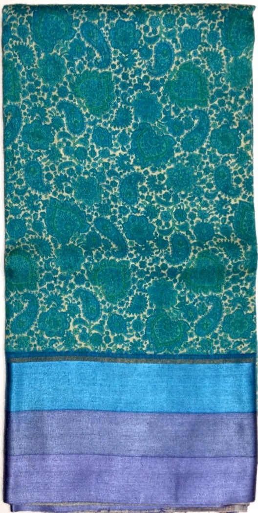 Printed Tussar Silk Saree