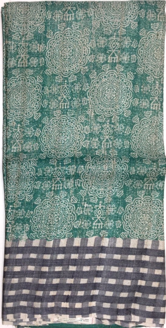 Printed Tussar Silk Saree