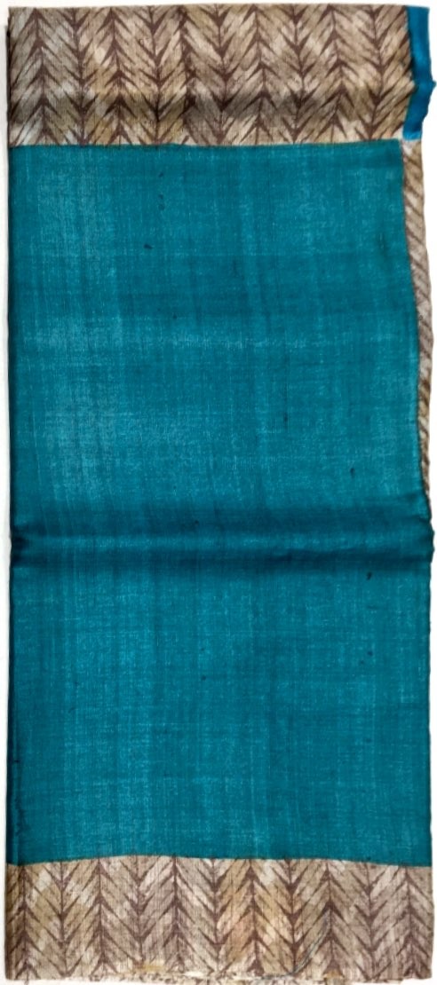 Printed Tussar Silk Saree