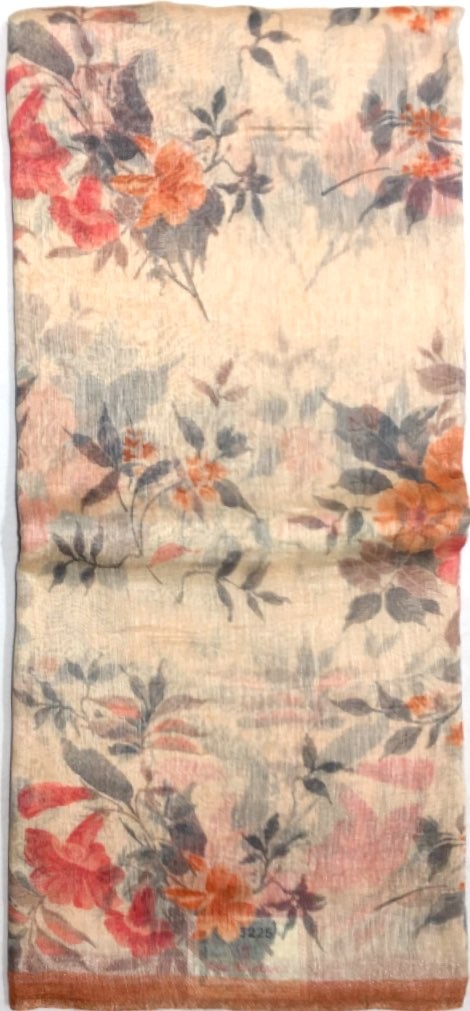 Printed Tussar Silk Saree