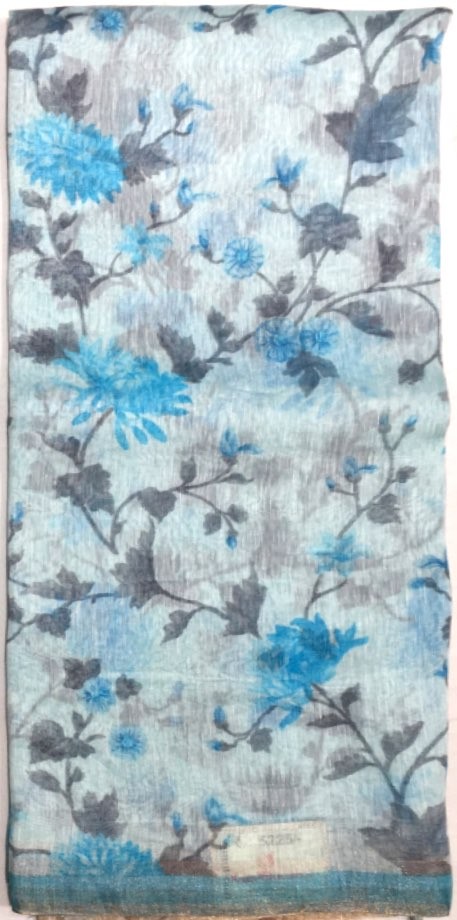 Printed Tussar Silk Saree