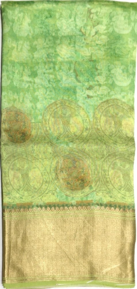 Printed Tussar Silk Saree